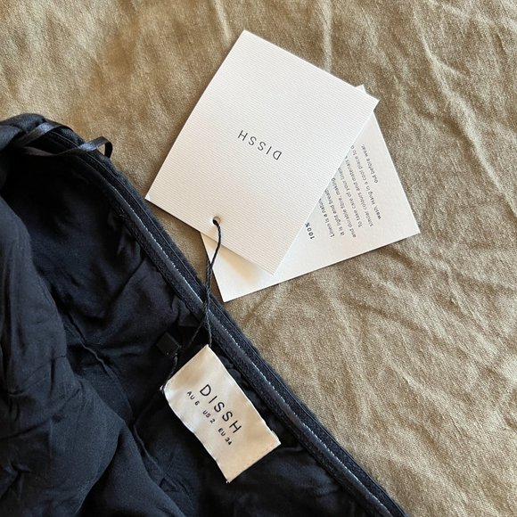 Dissh Gina Black Linen Midi Dress (2) - Picture 8 of 8